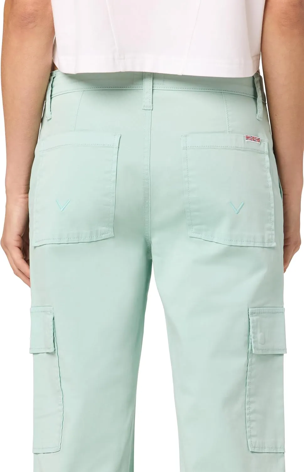 HUDSON Women's Rosalie High Rise Wide Leg Cargo Ankle Pant