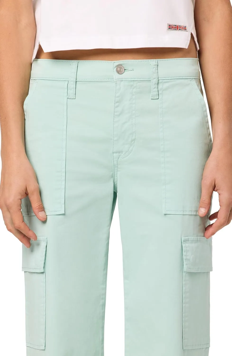 HUDSON Women's Rosalie High Rise Wide Leg Cargo Ankle Pant