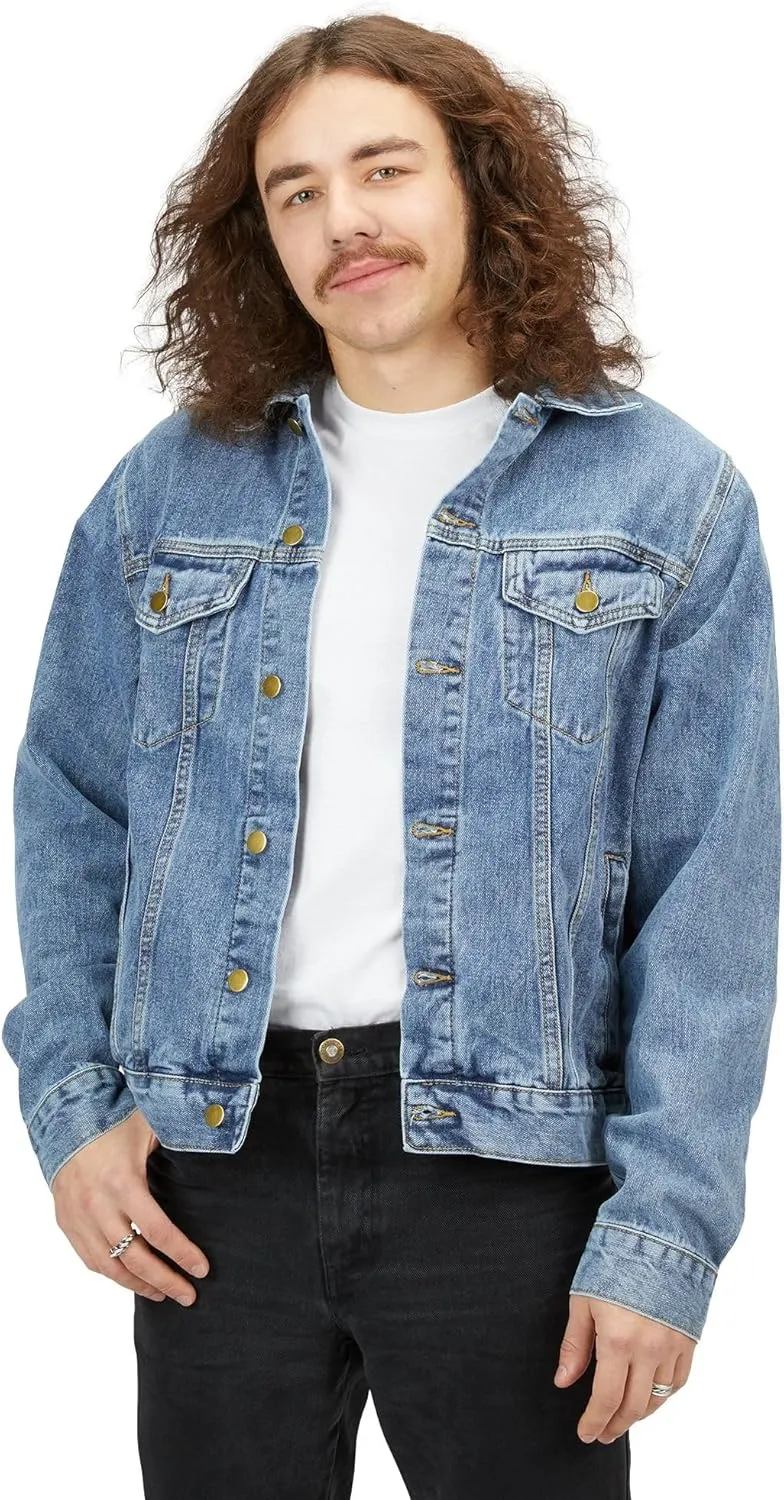 I Really Don't Care Do You Printed on Back Denim Jacket, Trendy Denim Jacket, Statement Jacket