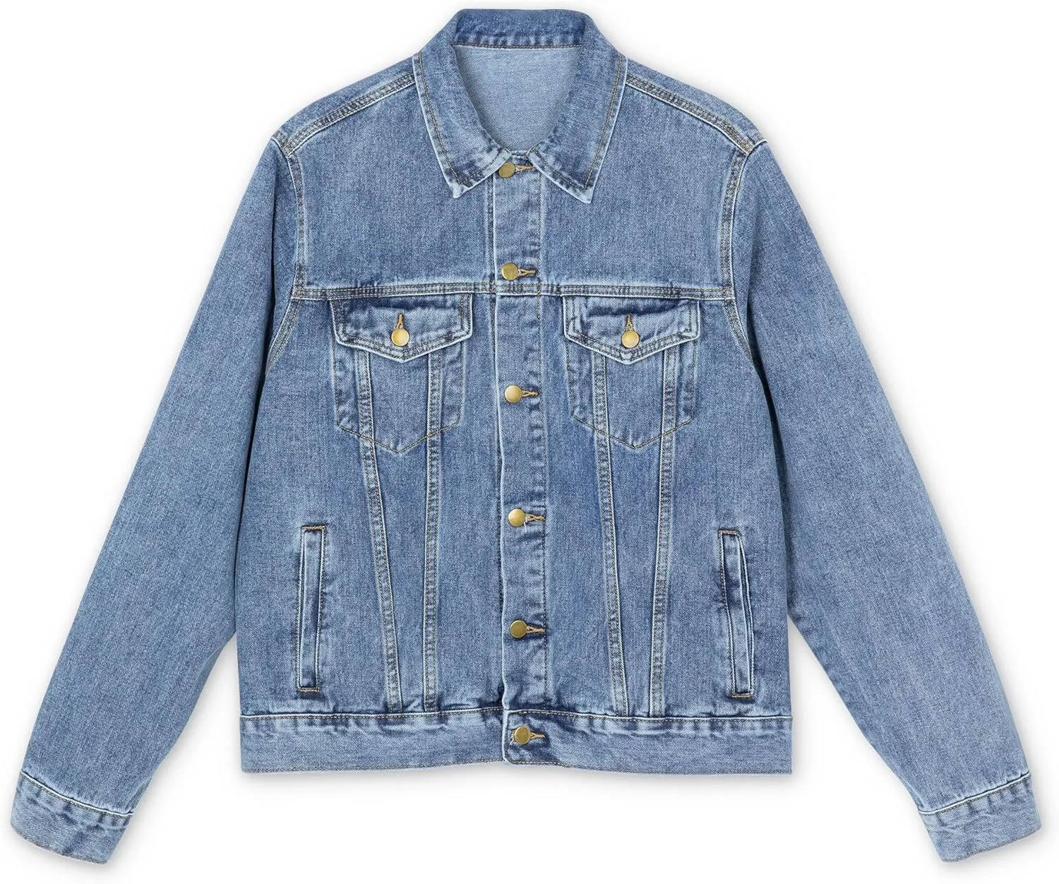 I Really Don't Care Do You Printed on Back Denim Jacket, Trendy Denim Jacket, Statement Jacket