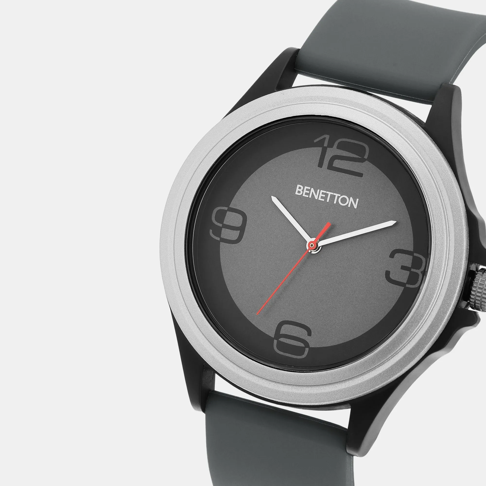 Iconic Grey Men's 3 Hands Analog Silicon Watch UWUCG0307