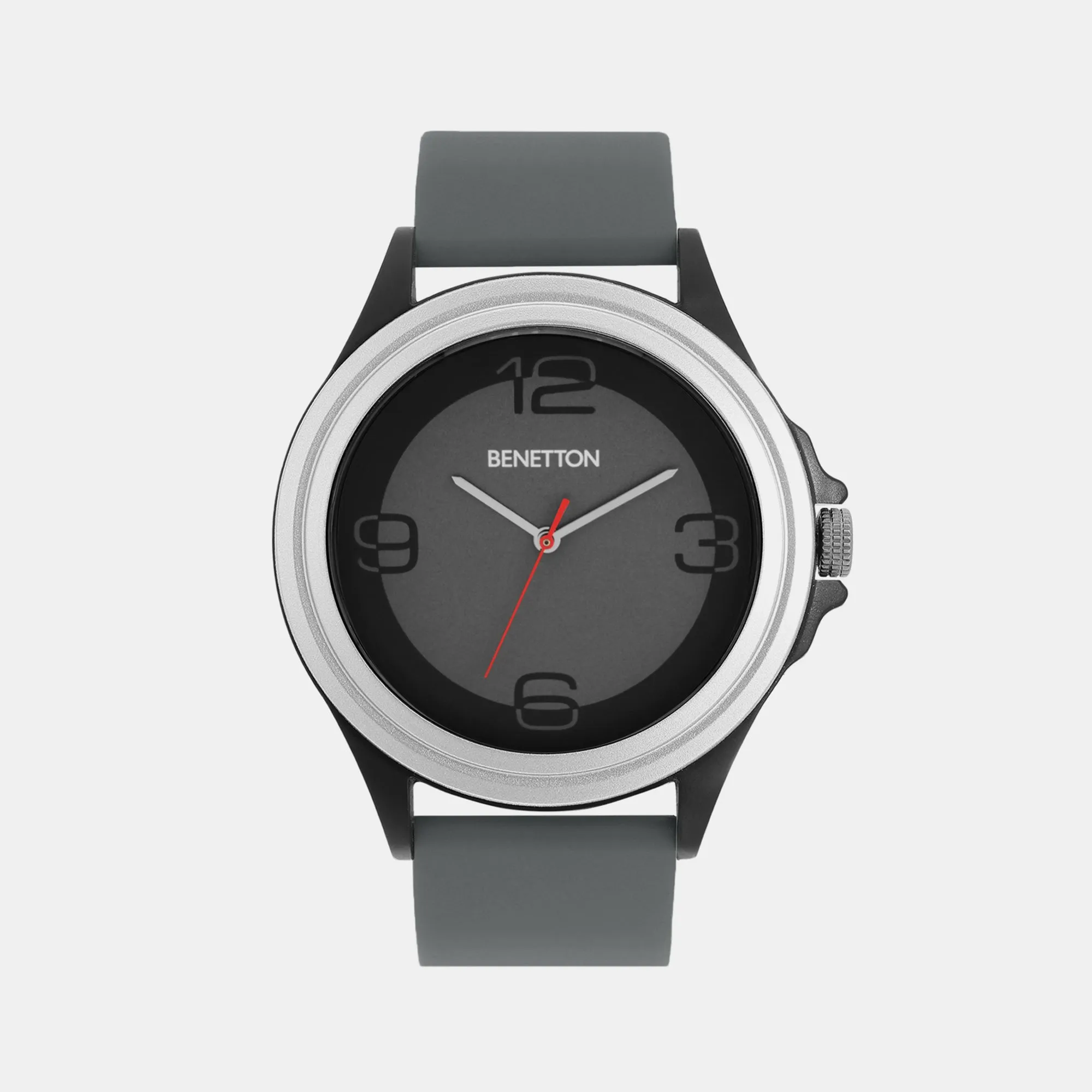 Iconic Grey Men's 3 Hands Analog Silicon Watch UWUCG0307