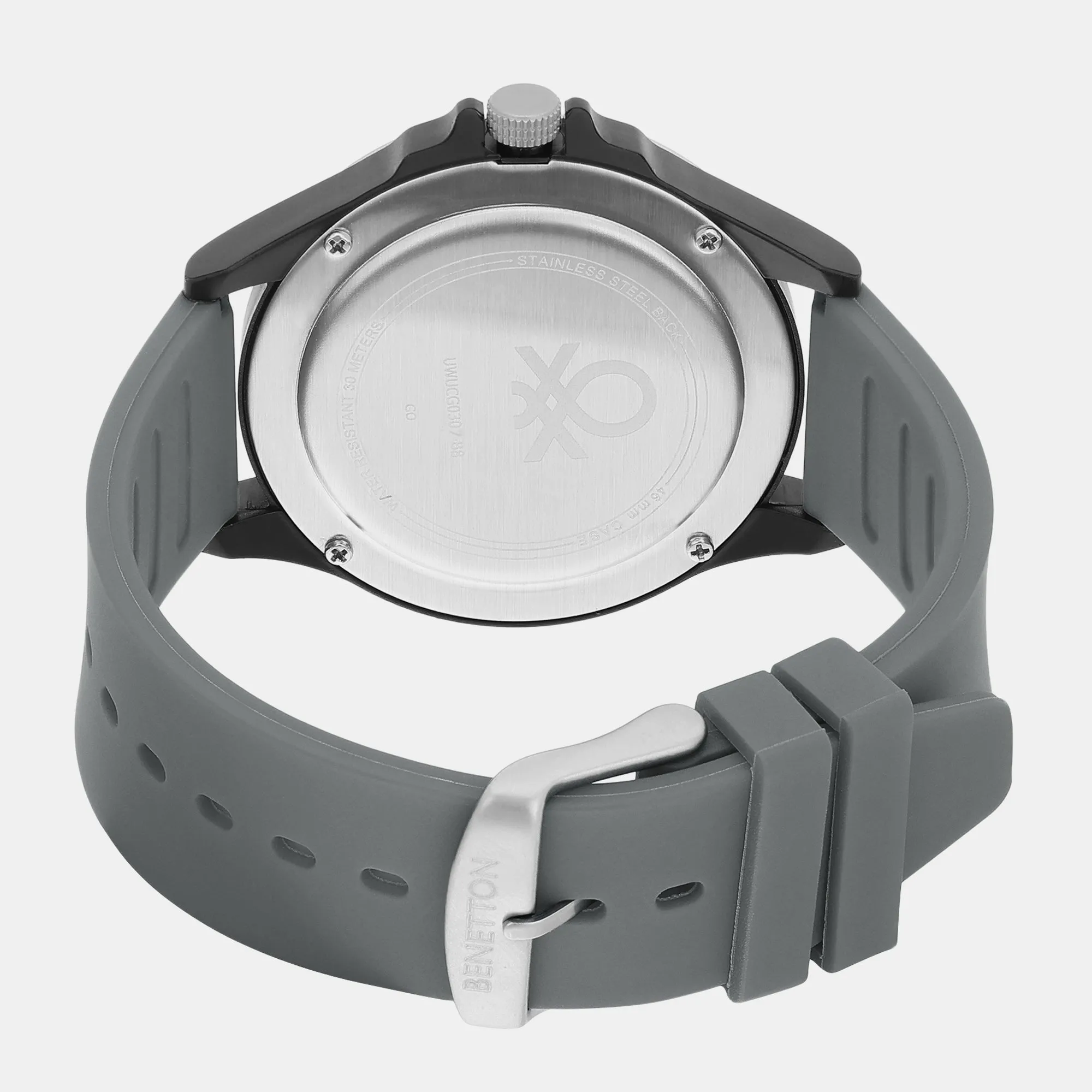 Iconic Grey Men's 3 Hands Analog Silicon Watch UWUCG0307