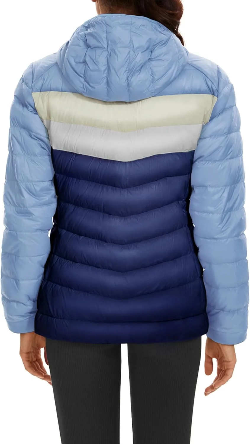 Iguana Women's Hooded Packable Ultra Light Weight Short Down Jacket Winter Puffer Coat