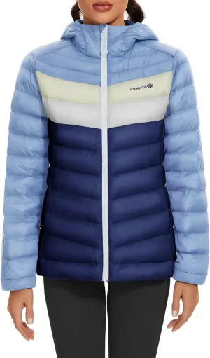 Iguana Women's Hooded Packable Ultra Light Weight Short Down Jacket Winter Puffer Coat