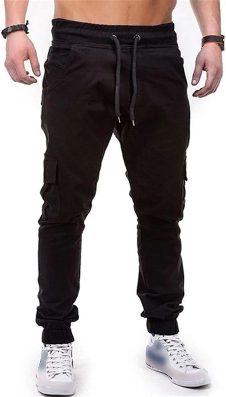JEShifangjiusu Mens Pants Cargo Joggers Sweatpants Fashion Athletic Beach Pants Casual Slim Fit Chino Trousers With Pockets