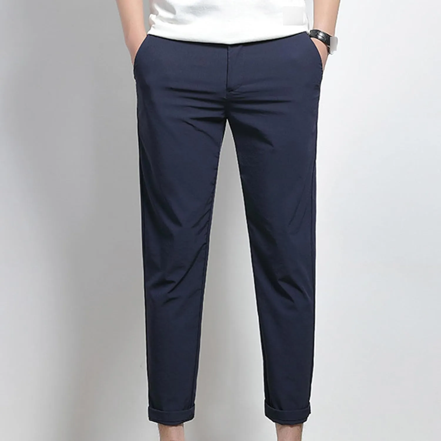 JEShifangjiusu Men'S Slim-Fit Wrinkle-Resistant Flat-Front Chino Pant Stretch Dress Pants Skinny Suit Pants With Pockets