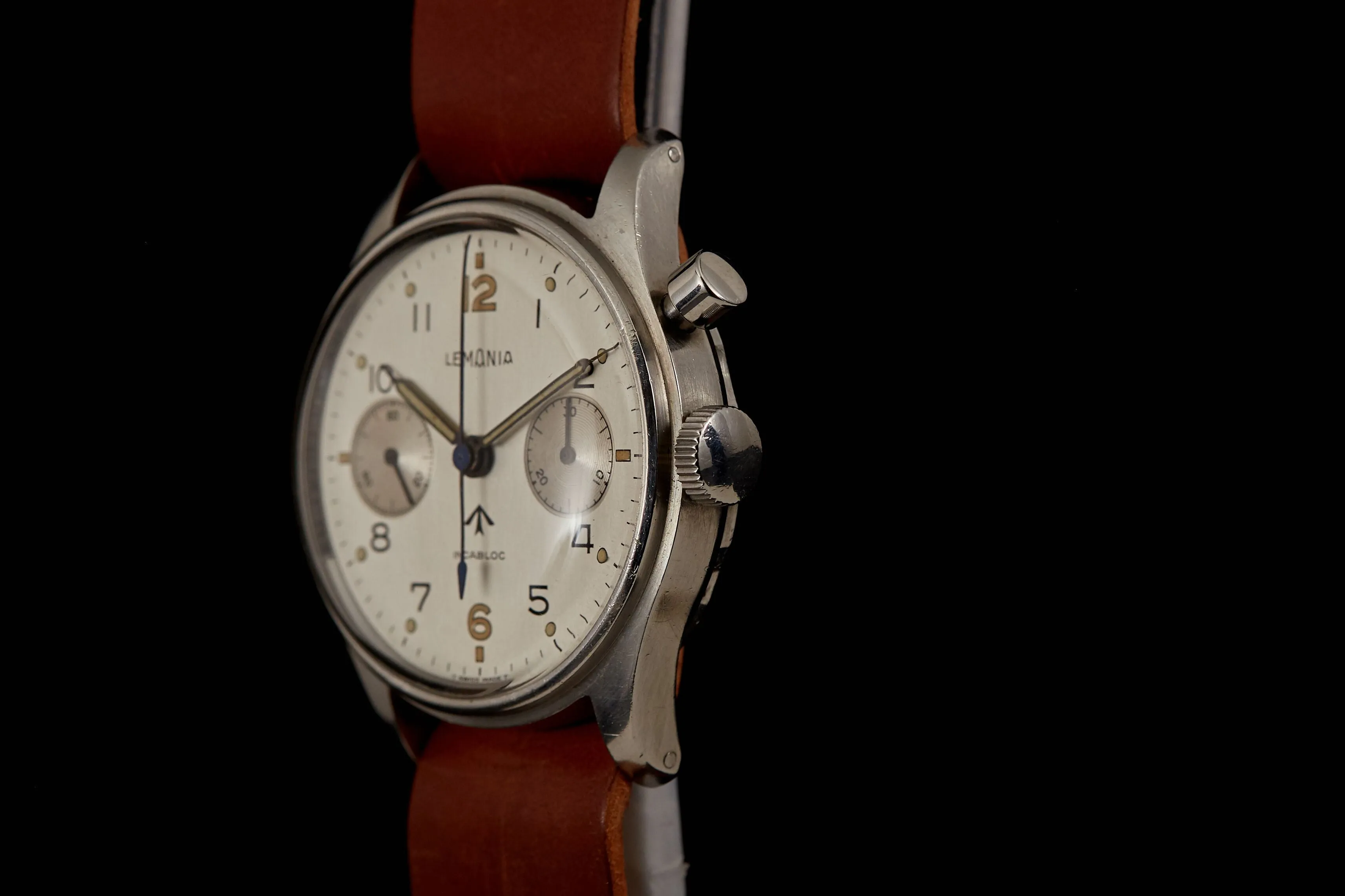 Lemania Monopusher Chronograph Royal Navy