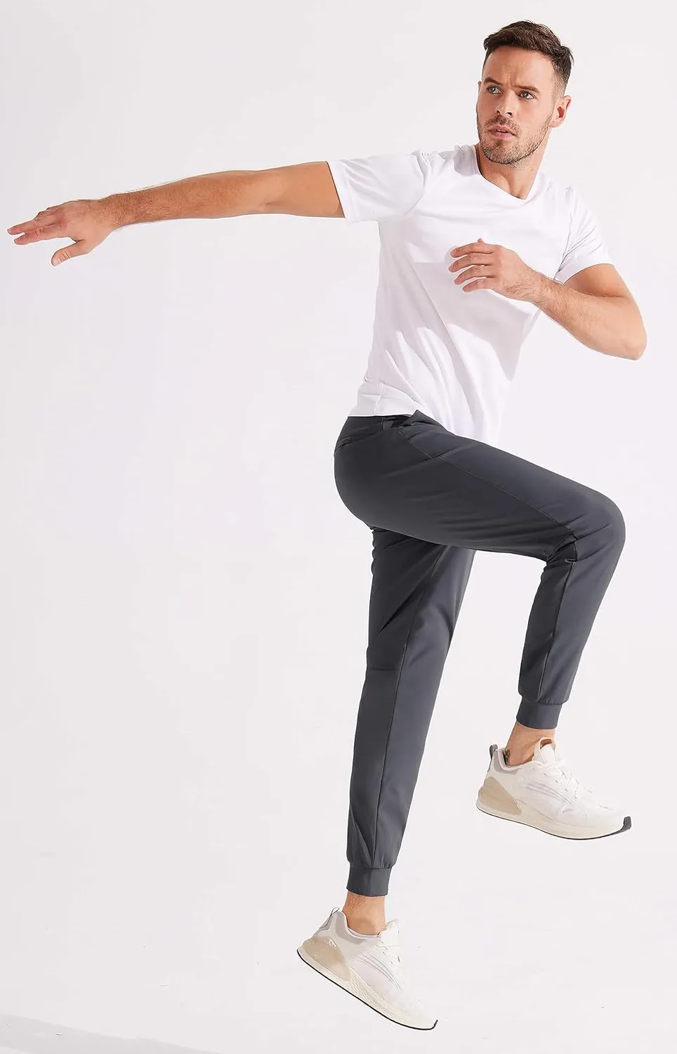 Libin Men's 4-Way Stretch Golf Joggers with Pockets, Slim Fit Sweatpants for Work Dress Pants Athletic Casual Yoga Pants