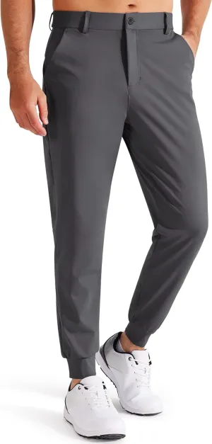 Libin Men's 4-Way Stretch Golf Joggers with Pockets, Slim Fit Sweatpants for Work Dress Pants Athletic Casual Yoga Pants