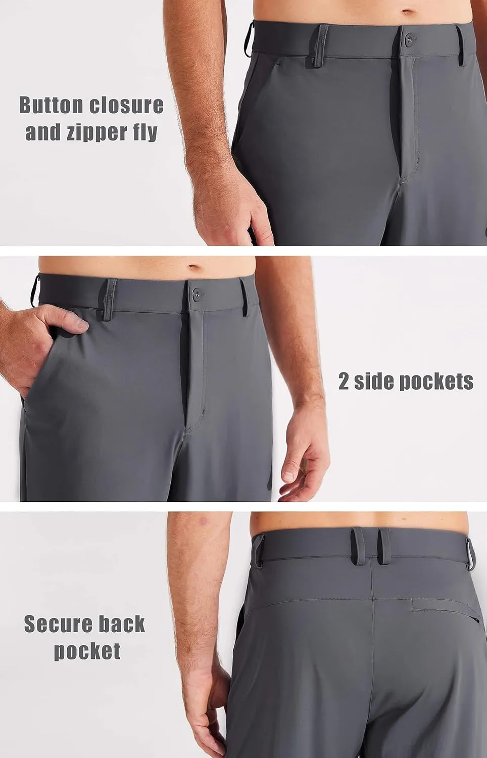 Libin Men's 4-Way Stretch Golf Joggers with Pockets, Slim Fit Sweatpants for Work Dress Pants Athletic Casual Yoga Pants