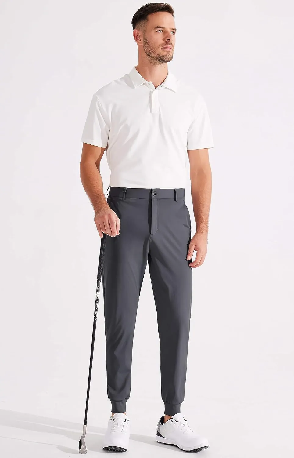 Libin Men's 4-Way Stretch Golf Joggers with Pockets, Slim Fit Sweatpants for Work Dress Pants Athletic Casual Yoga Pants
