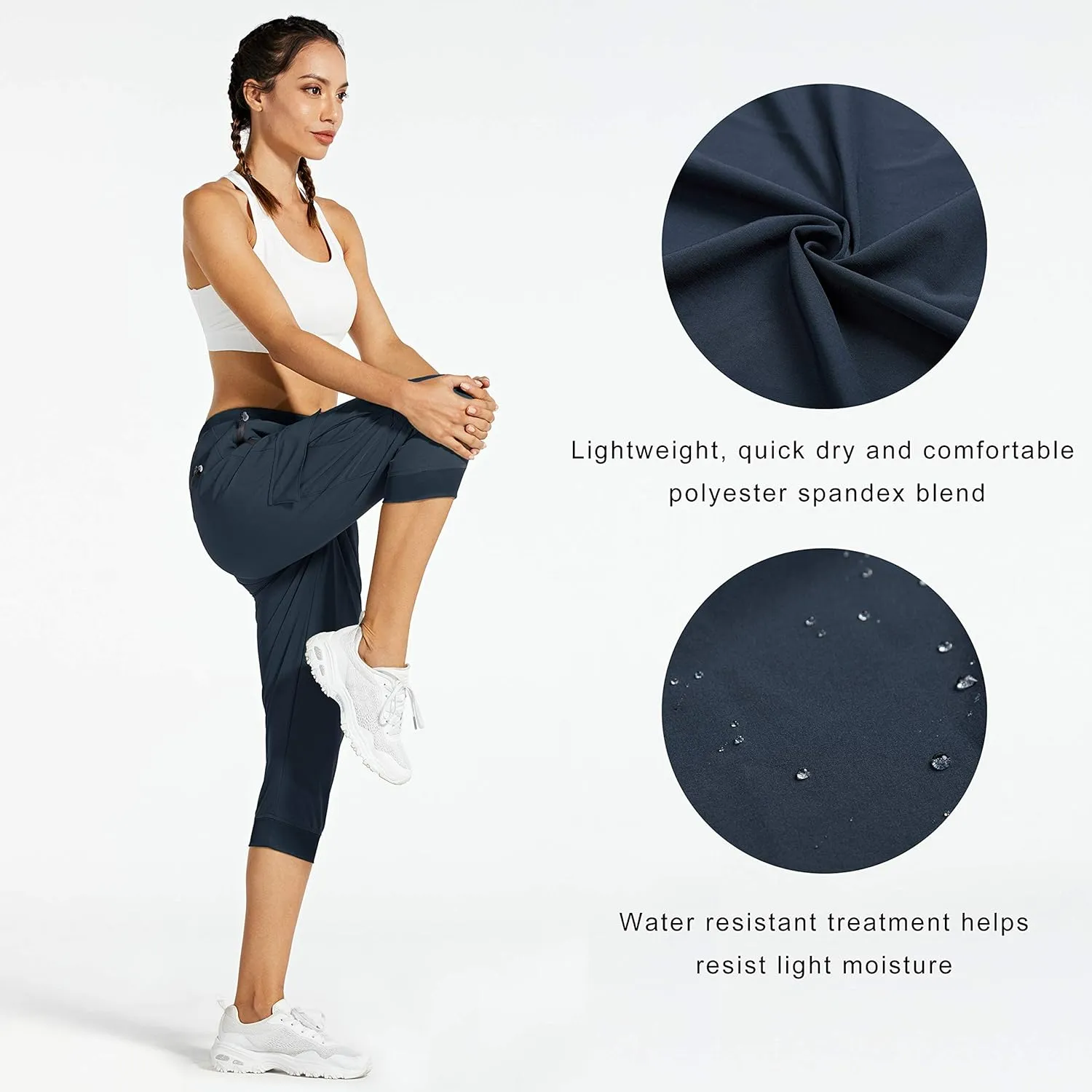 Libin Women's Cargo Capri Pants Hiking Cropped Pants Lightweight Quick Dry Joggers Athletic Workout Casual Outdoor Shorts