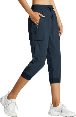 Libin Women's Cargo Capri Pants Hiking Cropped Pants Lightweight Quick Dry Joggers Athletic Workout Casual Outdoor Shorts