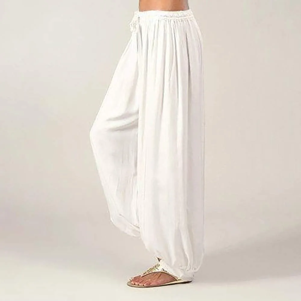 Linen Pants for Women Baggy Baggy Lounge Baggy Pants with Pockets Solid Sweatpants Palazzo Pants for Women Beach