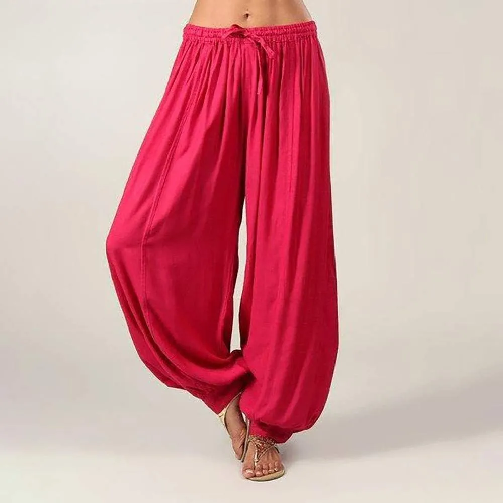 Linen Pants for Women Baggy Baggy Lounge Baggy Pants with Pockets Solid Sweatpants Palazzo Pants for Women Beach