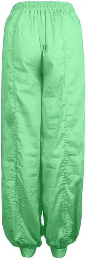 Linen Pants for Women Baggy Baggy Lounge Baggy Pants with Pockets Solid Sweatpants Palazzo Pants for Women Beach