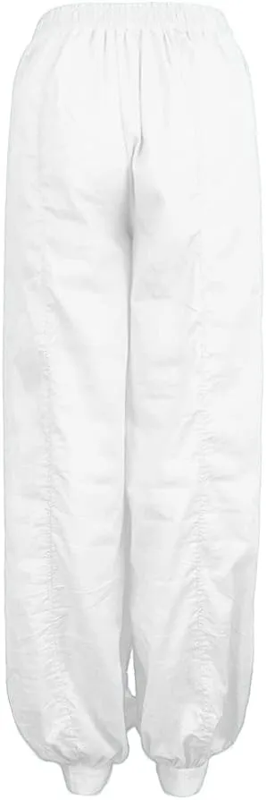 Linen Pants for Women Baggy Baggy Lounge Baggy Pants with Pockets Solid Sweatpants Palazzo Pants for Women Beach