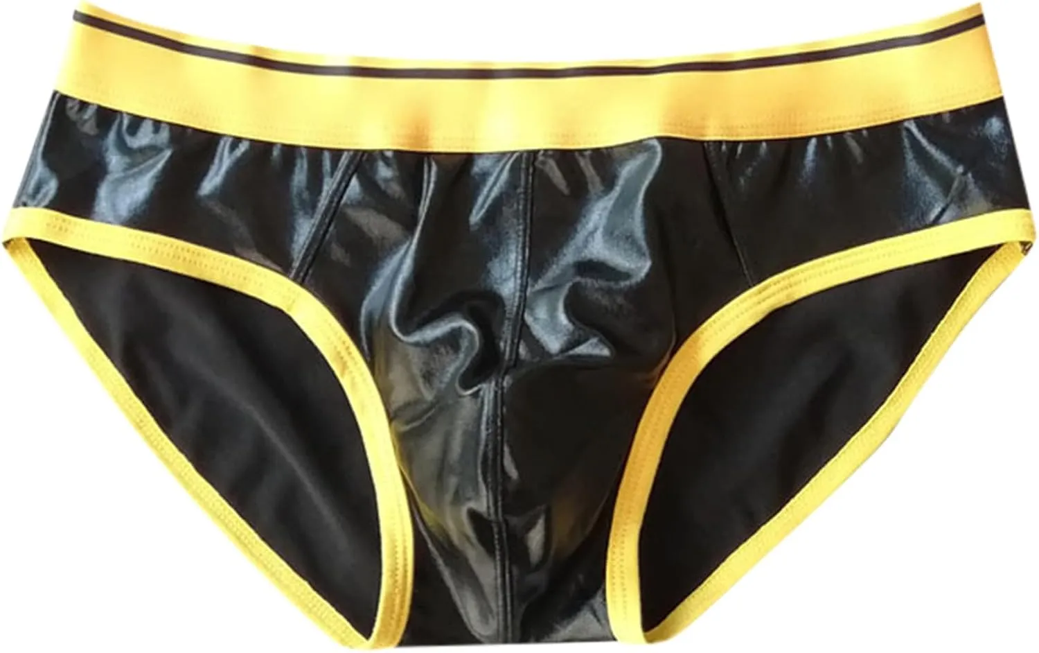 Lingerie For Men Sexy Outfits Triangle Pants Faux Leather Reflective Gold Custom Underwear Elastic Tight Pants