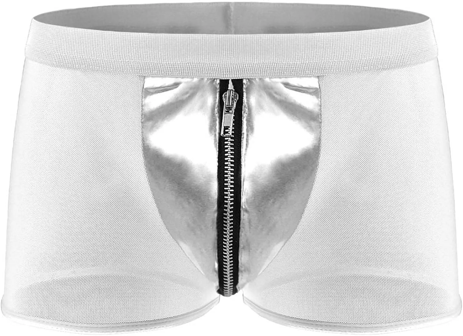 Lingerie For Men Sexy Outfits Triangle Pants Faux Leather Reflective Gold Custom Underwear Elastic Tight Pants