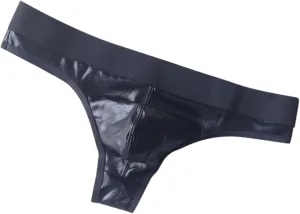 Lingerie For Men Sexy Outfits Triangle Pants Faux Leather Reflective Gold Custom Underwear Elastic Tight Pants