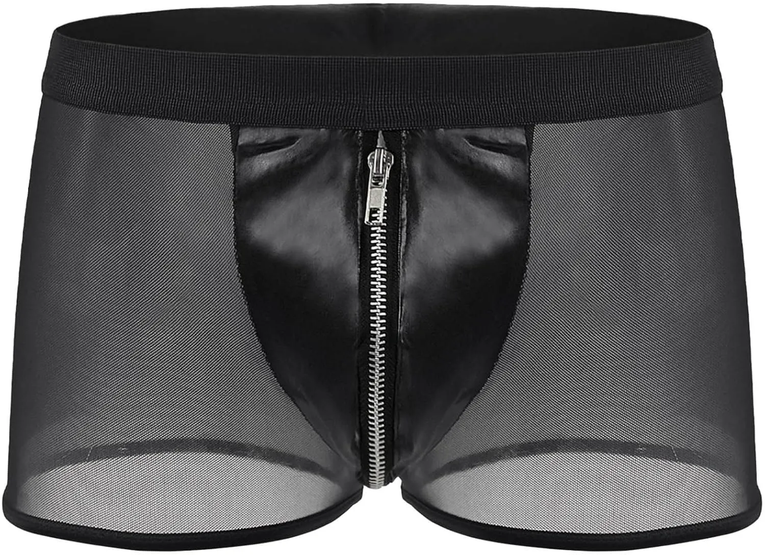 Lingerie For Men Sexy Outfits Triangle Pants Faux Leather Reflective Gold Custom Underwear Elastic Tight Pants