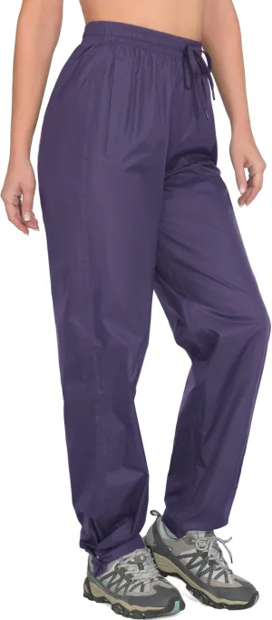 Little Donkey Andy Women's Lightweight Packable Waterproof Rain Pants with Pockets for Hiking Travel Fishing
