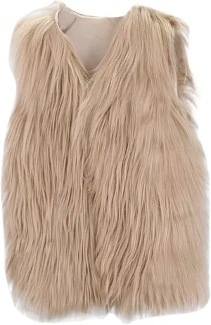 Little Girls Solid Faux-Fur Villus Fleece Vest Jacket Winter Stylish Thick Warm Waistcoat 1-6 Years