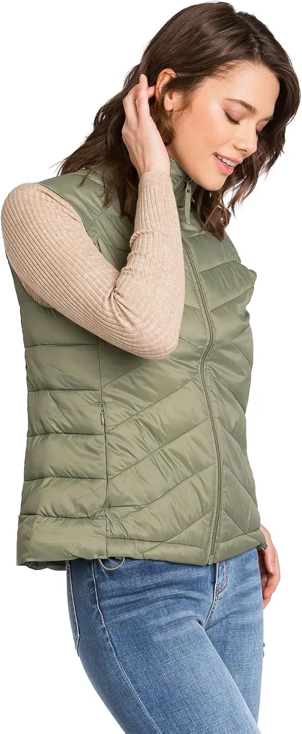 Love Tree Women's Juniors Ultra Light Packable Puffer Vest