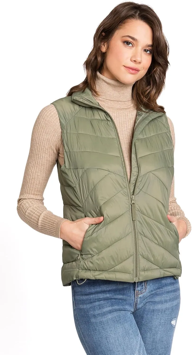 Love Tree Women's Juniors Ultra Light Packable Puffer Vest