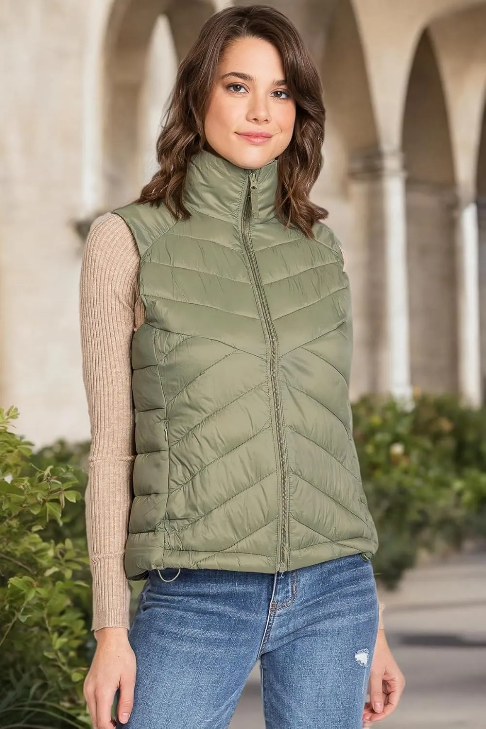 Love Tree Women's Juniors Ultra Light Packable Puffer Vest
