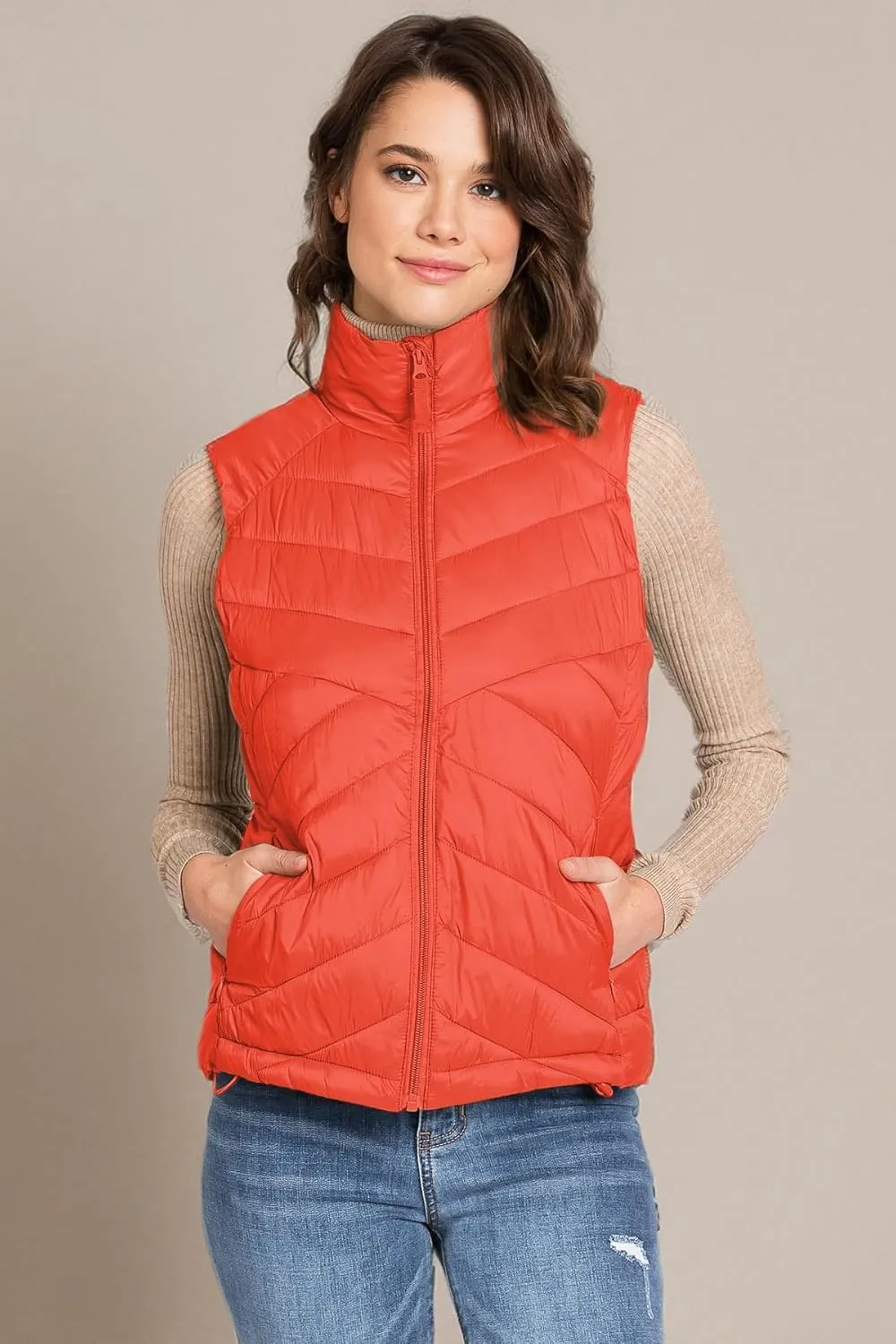Love Tree Women's Juniors Ultra Light Packable Puffer Vest