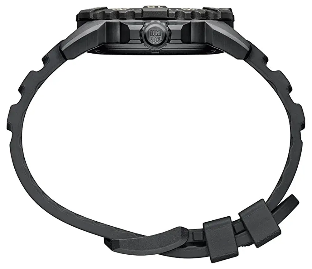 Luminox Navy SEAL Black Stainless Steel Black Rubber Strap Sand Dial Date Divers Quartz Interchangeable NATO Strap Mens Watch XS.3251.CBNSF.SET