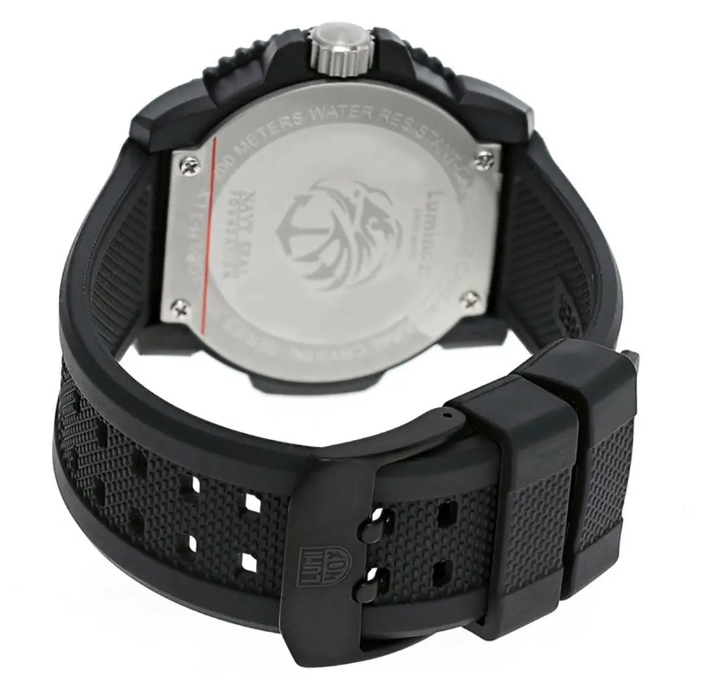 Luminox Navy Seal CARBONOX Black Rubber Strap Black Dial Date Divers Quartz Mens Watch XS.3051.GO.NSF