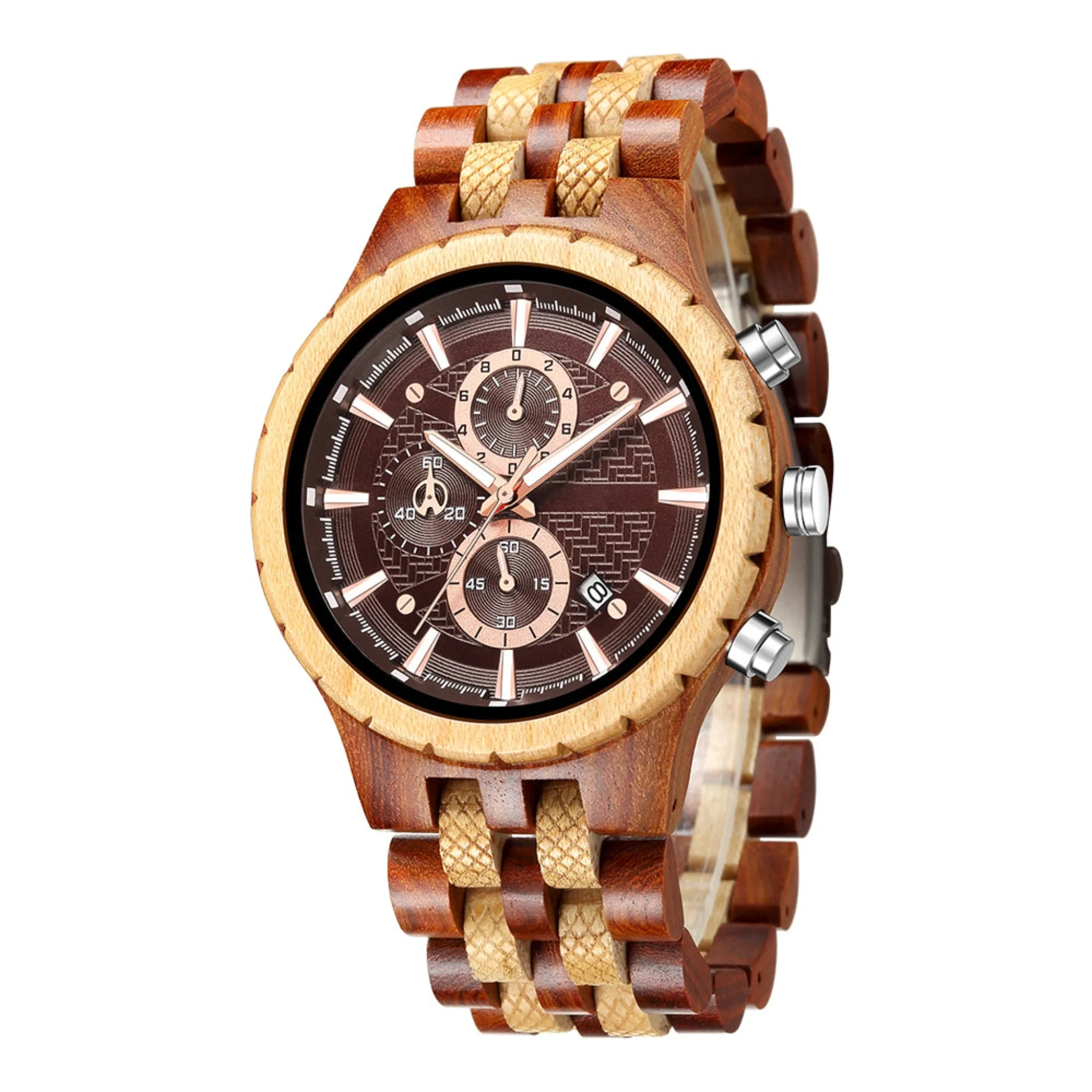 Madrid - Red Sandalwood & Maple Chronograph