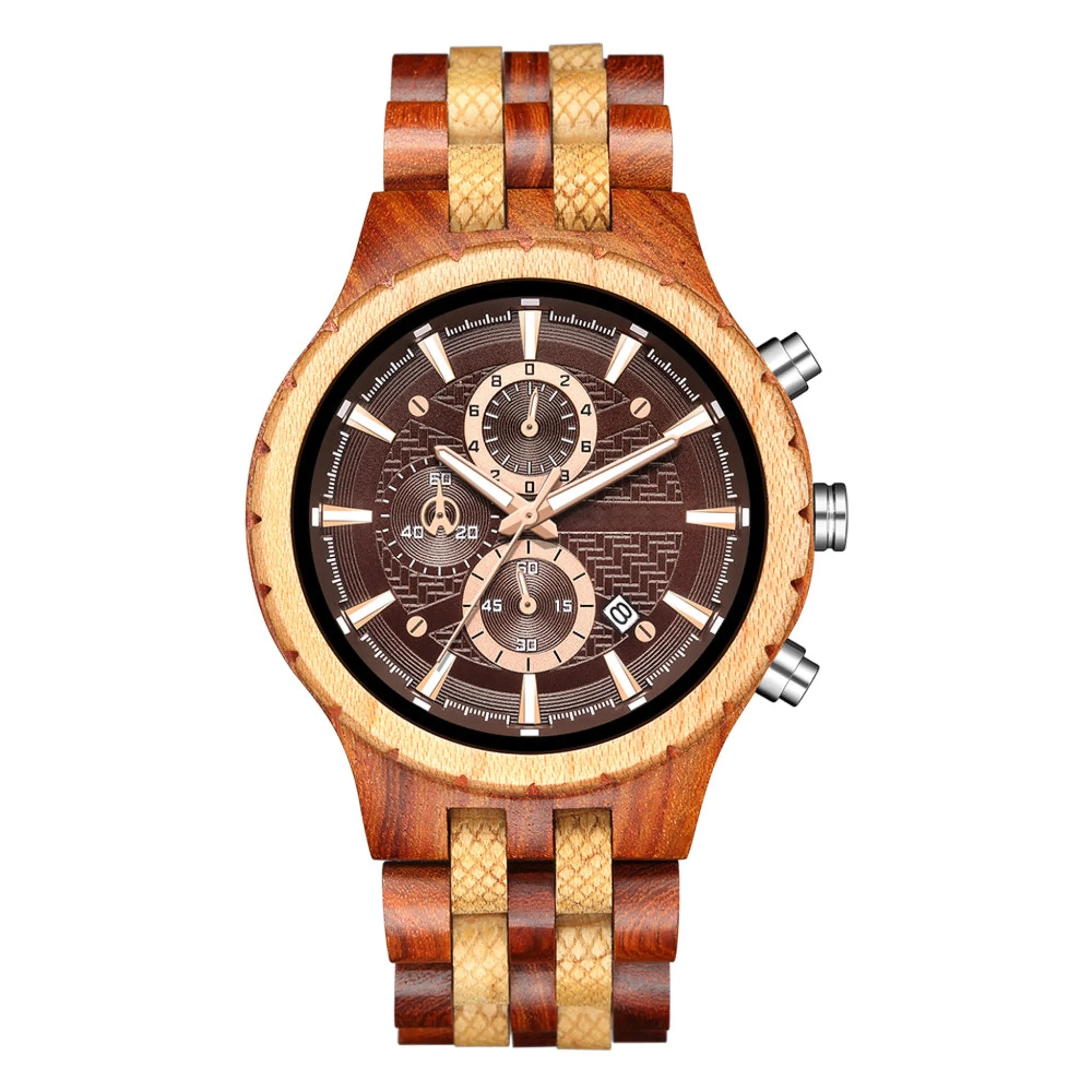 Madrid - Red Sandalwood & Maple Chronograph