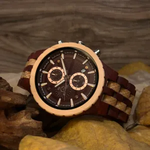 Madrid - Red Sandalwood & Maple Chronograph