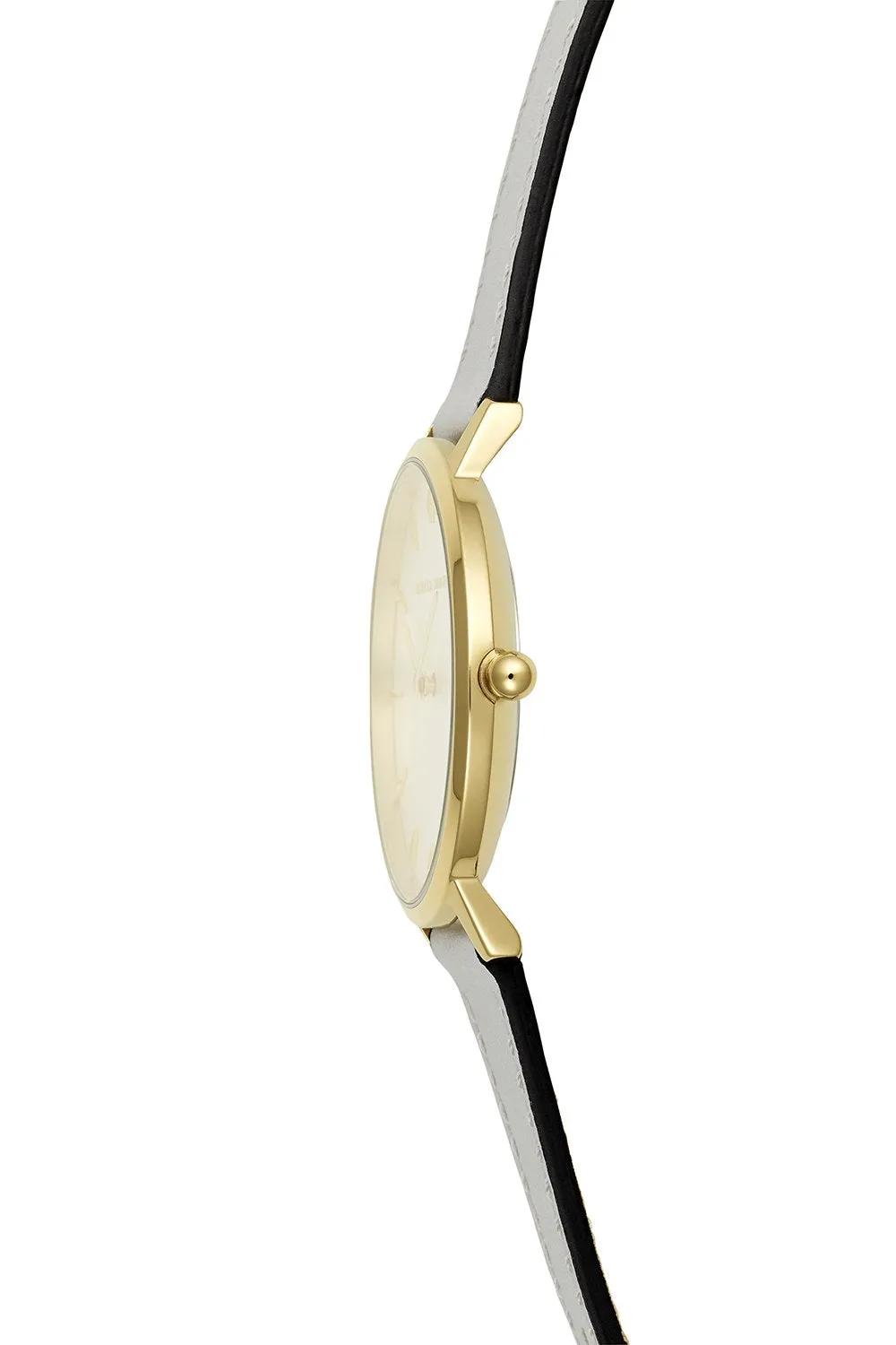 Major Gold Tone Ice Grey Strap Watch, 35mm