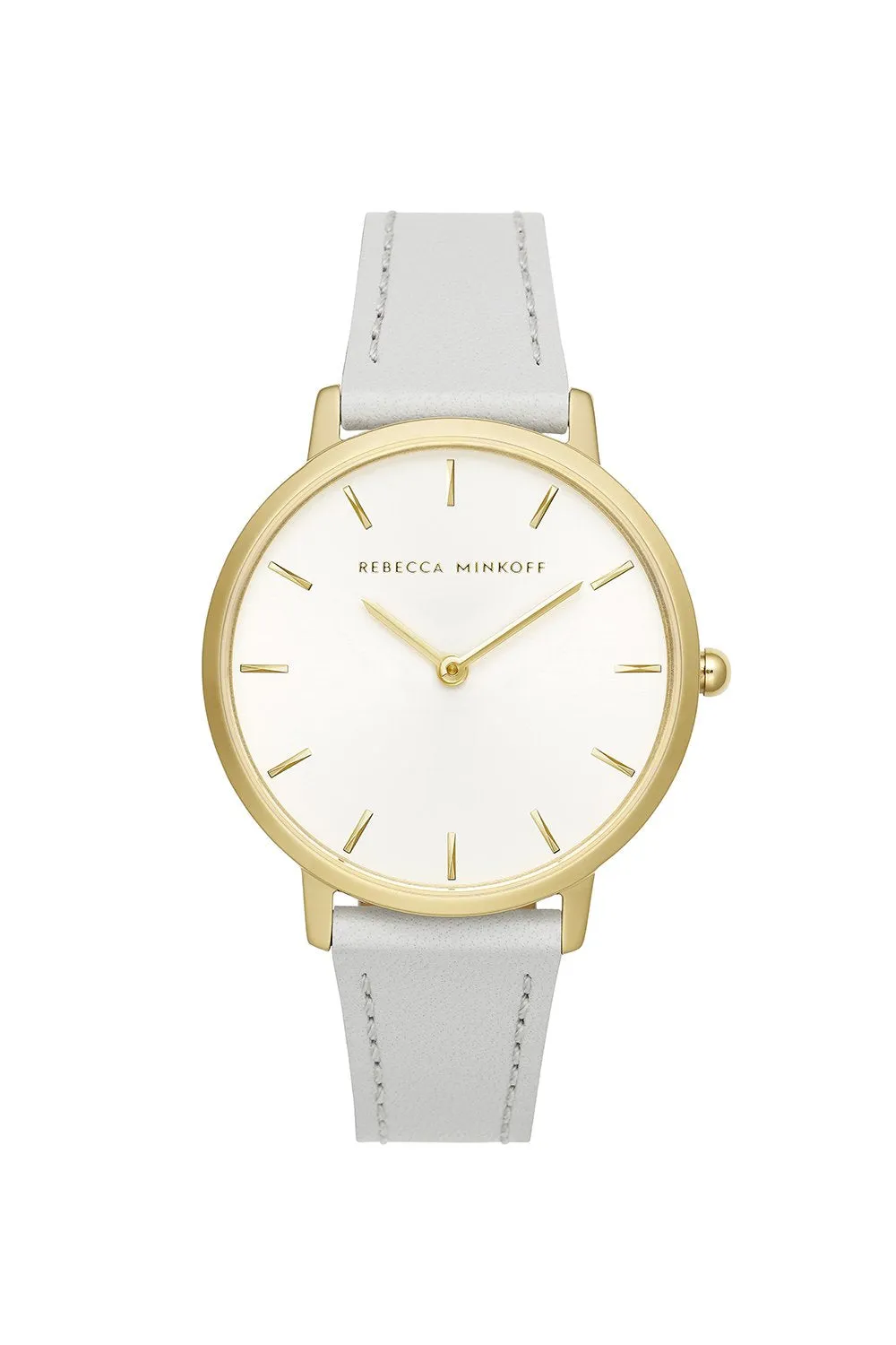 Major Gold Tone Ice Grey Strap Watch, 35mm