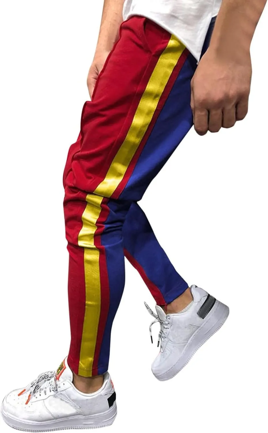 Man Casual Pants Palazzo Pants for Men Mens Slim-Fit Chino Trousers Casual Classic Straight Leg Mens Pants Trendy