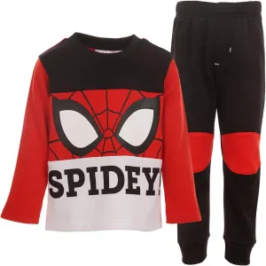 Marvel Spider-Man Fleece Sweatshirt and Pants Outfit Set Toddler to Big Kid Sizes (2T - 14-16)