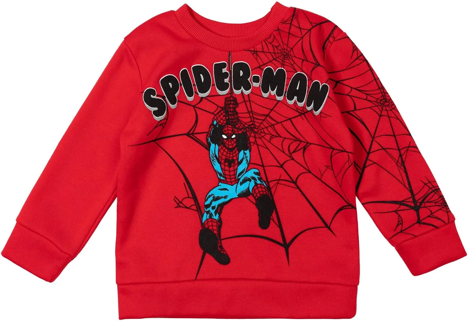Marvel Spider-Man Fleece Sweatshirt and Pants Outfit Set Toddler to Big Kid Sizes (2T - 14-16)