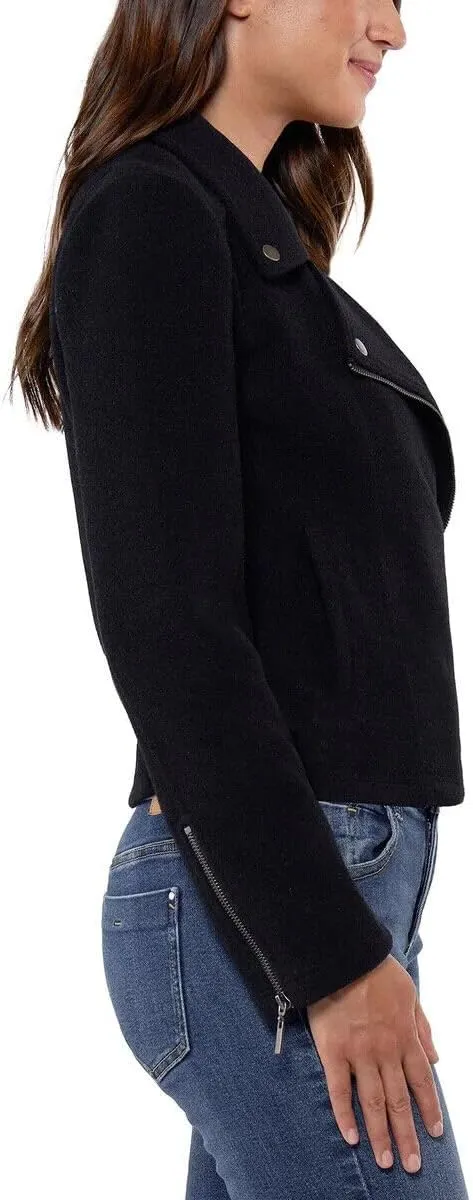 Matty M Women's Knit Moto Jacket