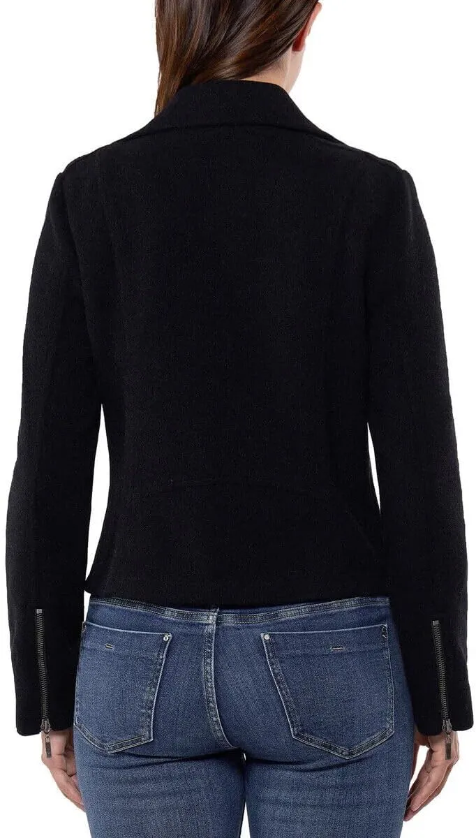 Matty M Women's Knit Moto Jacket