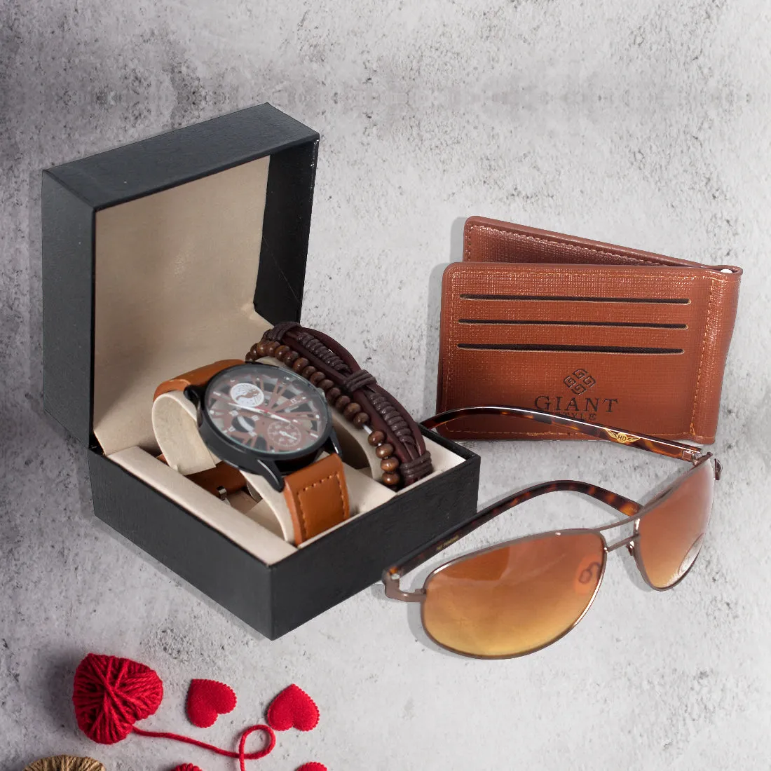 Men Watch Gift Set -7968