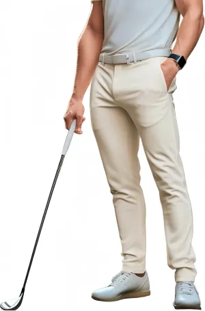 Men's 4-Way Stretch Slim Tapered Fit Golf Joggers -30" 28" 26" Inseam Nylon