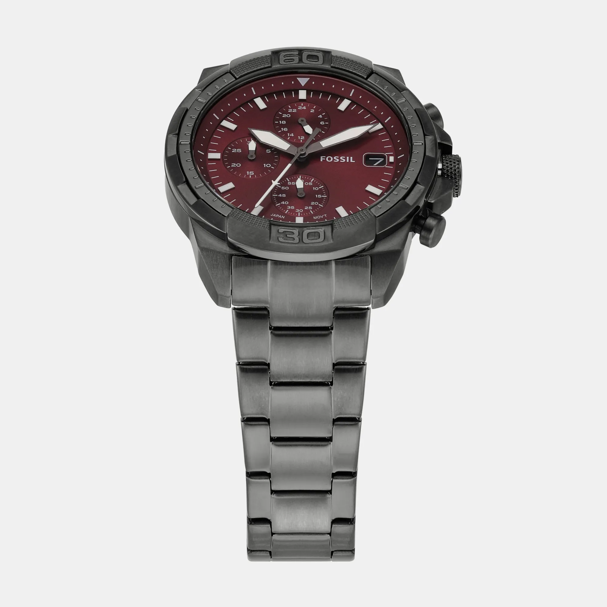 Men's Bronson Chronograph Smoke Stainless Steel Watch FS6017