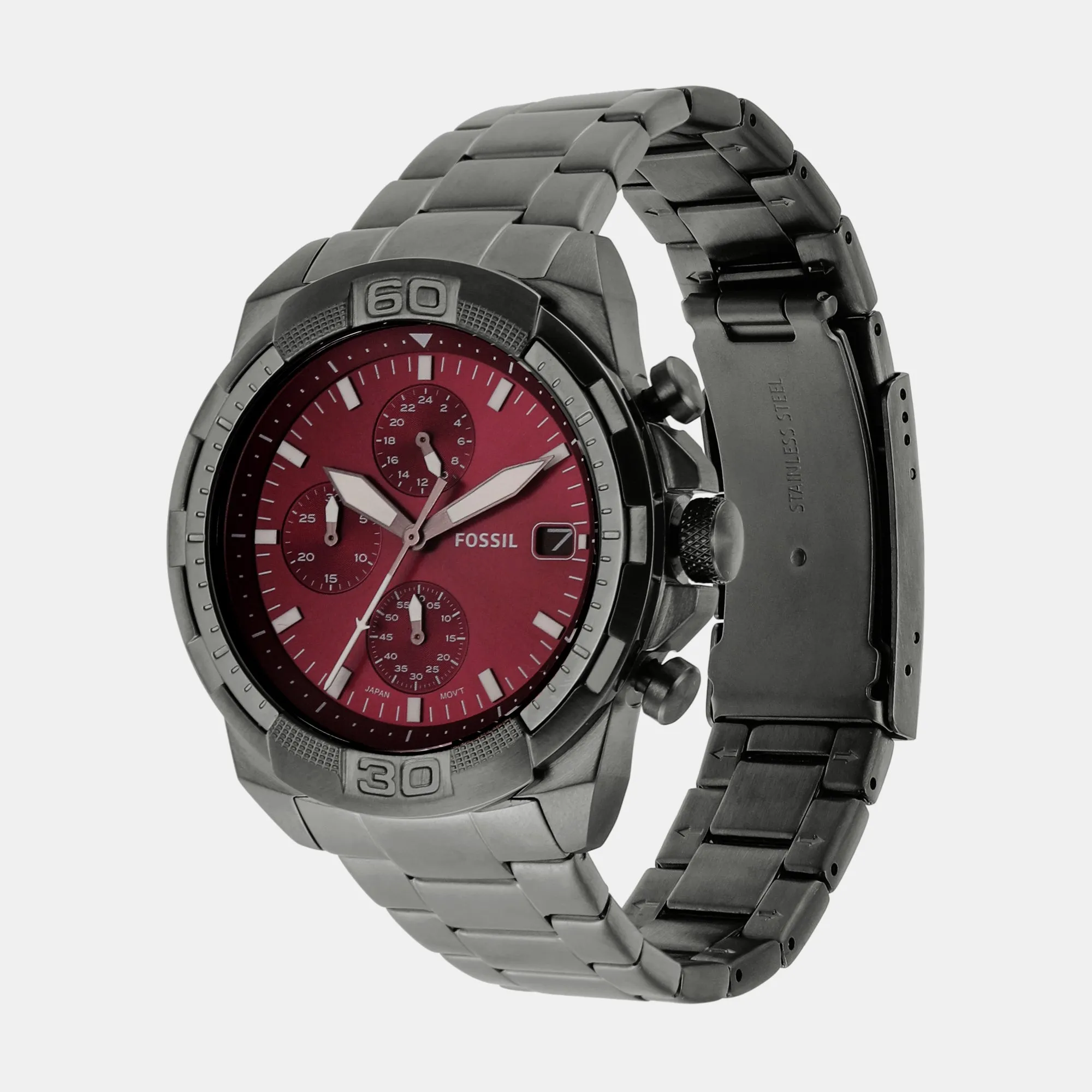 Men's Bronson Chronograph Smoke Stainless Steel Watch FS6017