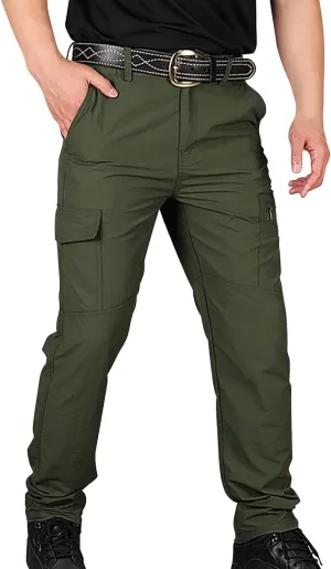 Men's Cargo Pants Multi-Pocket Zippered Slim Trousers Men's Chinos Men Chino Pants Slim Fit Stretch Bodycon Trousers