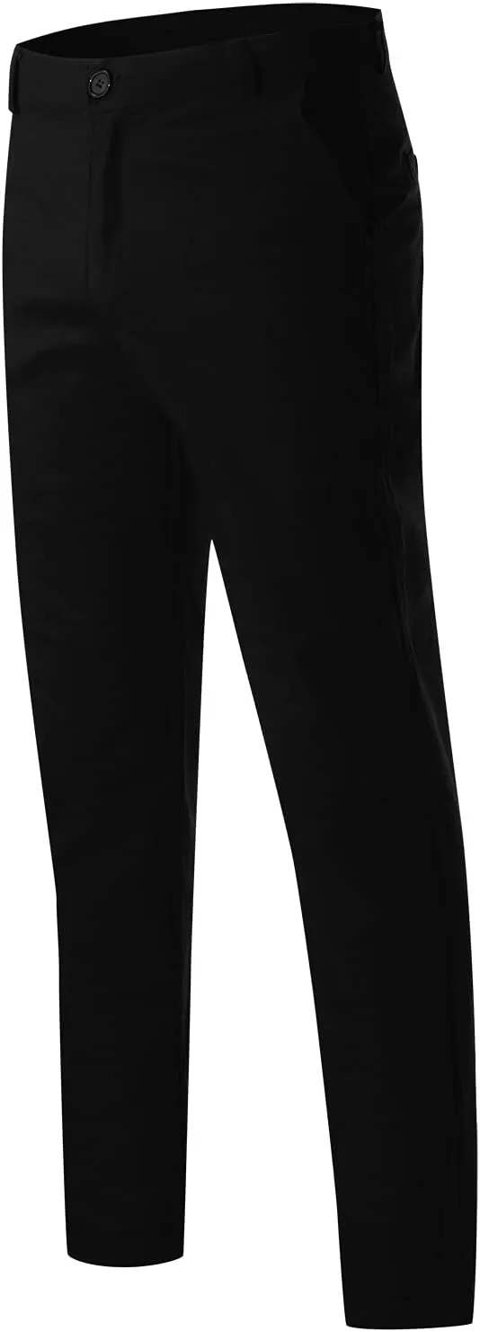 Men's Chino Pants Classic-Fit Casual Stretch Trousers Straight-Fit Wrinkle-Resistant Pants Casual Slim-Fit Pants